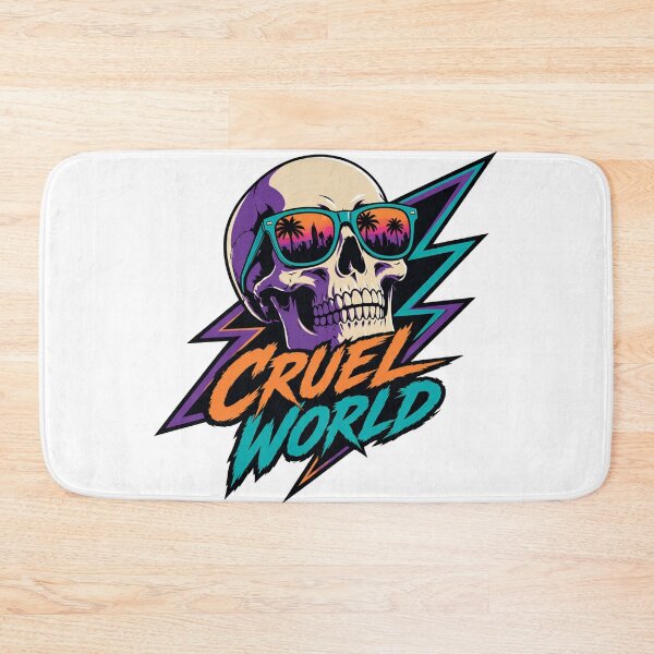 Item preview, Cruel World Festival – Neon Skull Synthwave Design designed and sold by Combat Skies.