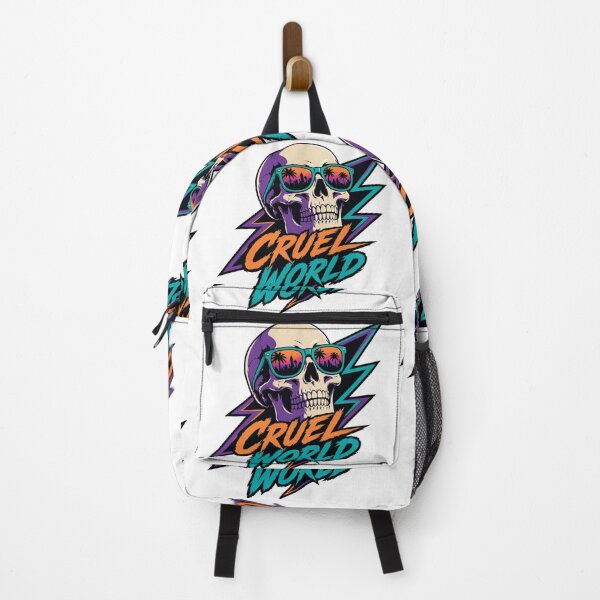 Item preview, Cruel World Festival – Neon Skull Synthwave Design designed and sold by Combat Skies.