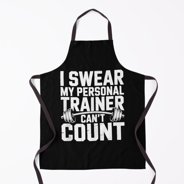 Item preview, I Swear My Personal Trainer Can’t Count Gym Humor Quote designed and sold by eliramaison.