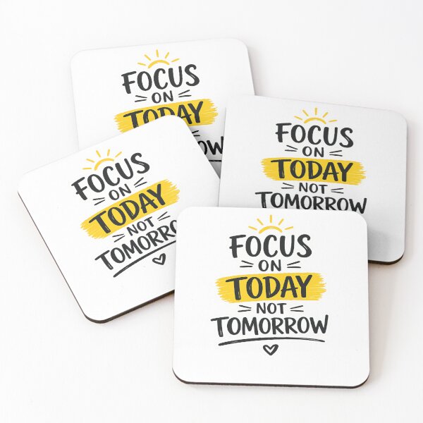 Item preview, Focus On Today Not Tomorrow Motivational Quote Minimal Design designed and sold by Lovestickerco.