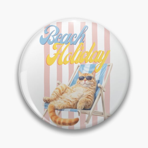 Item preview, Beach Holiday Cat Relaxing Vibes  designed and sold by BohemianBandit.