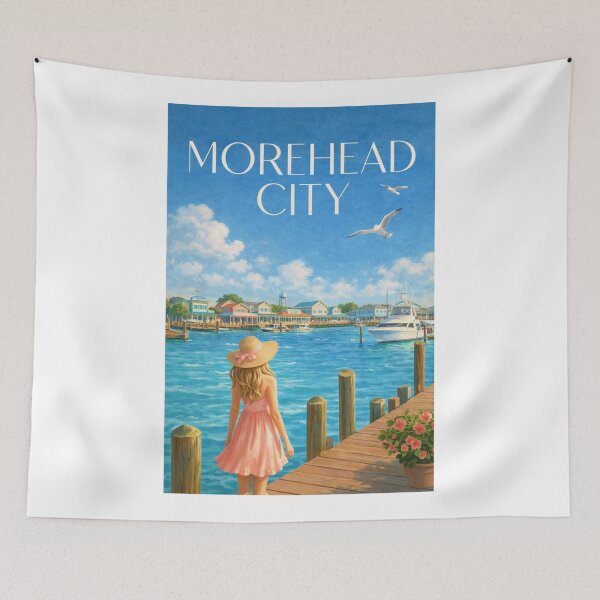 Item preview, Morehead City Crystal Coast Beaufort Atlantic Beach Maritime Waterfront Haven designed and sold by Aryabek.