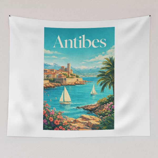 Item preview, Antibes French Riviera Côte d’Azur Cap d’Antibes Mediterranean Harbor designed and sold by Aryabek.