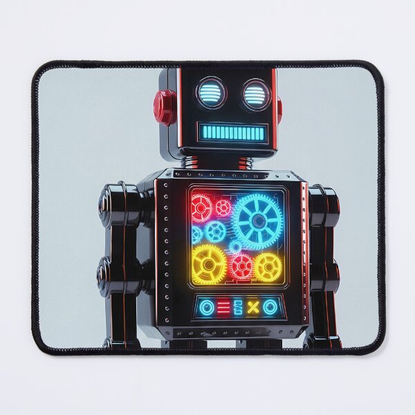 Item preview, Vintage Neon Tin Toy Robot Cyborg Aesthetic designed and sold by powersunlight.
