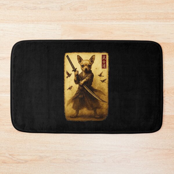 Item preview, Samurai Chihuahua Japanese Style Warrior Illustration designed and sold by titanlevi.