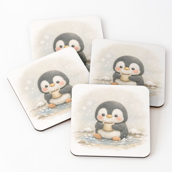 Item preview, Penguin – Soft Minimalist Animal Illustration designed and sold by NytasCraftHub.