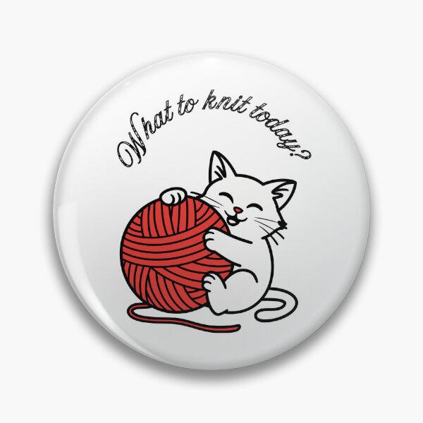 Item preview, The Knitting Cat designed and sold by LeytonKit.