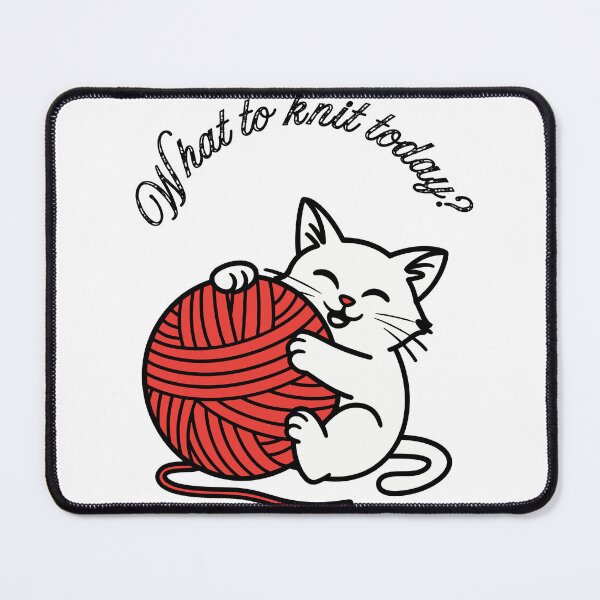 Item preview, The Knitting Cat designed and sold by LeytonKit.