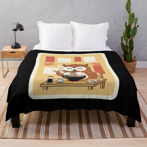 Item preview, Cute Owl Eating Ramen Japanese Aesthetic designed and sold by JordynLadukeg65.
