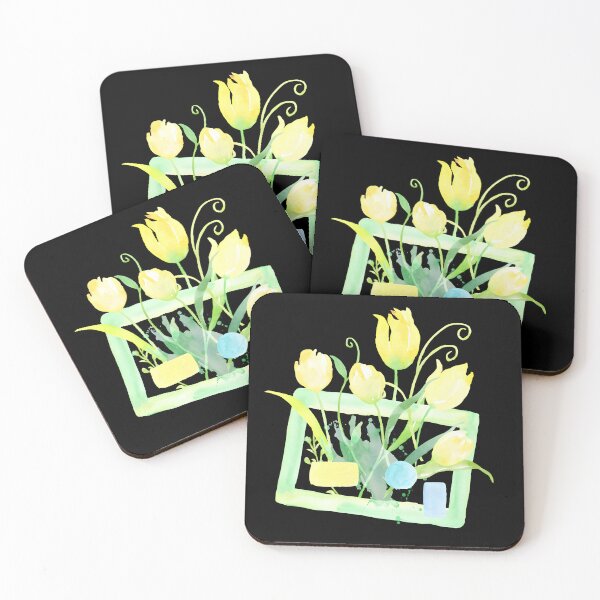 Item preview, Minimalist Yellow Tulip Watercolor Greeting Card with Soft Botanical Frame designed and sold by FestivityFinds.