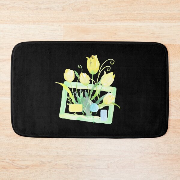 Item preview, Minimalist Yellow Tulip Watercolor Greeting Card with Soft Botanical Frame designed and sold by FestivityFinds.