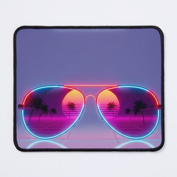 Item preview, Retrowave Aviator Sunglasses Synthwave Sunset Reflection designed and sold by powersunlight.