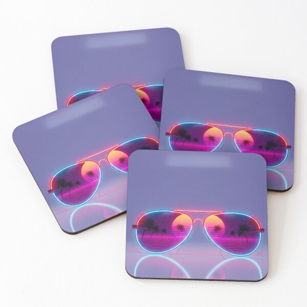 Item preview, Retrowave Aviator Sunglasses Synthwave Sunset Reflection designed and sold by powersunlight.