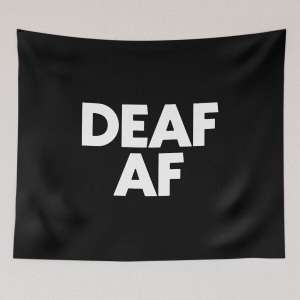 Item preview, Deaf AF - Funny Rude Hearing ASL People Gift designed and sold by arzameldiza.