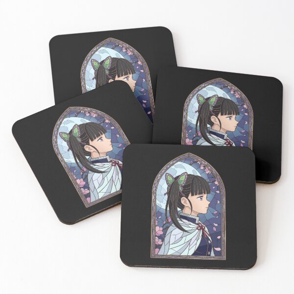 Item preview, Kanao Tsuyuri Demon Slayer Moonlit Sakura Stained Glass Profile designed and sold by mildaclairmo.