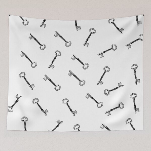 Item preview, Antique Gothic Skeleton Keys Pattern designed and sold by GhostlyWorld.