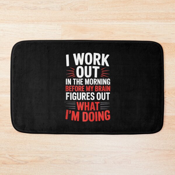 Item preview, I Work Out In The Morning Funny Gym Quote designed and sold by eliramaison.