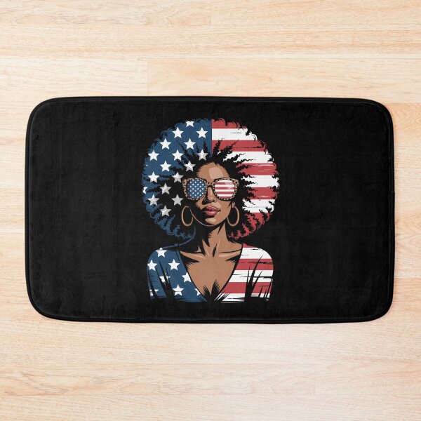 Item preview, 4th of July African American Afro Patriotic designed and sold by benonarts.