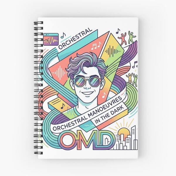 Item preview, OMD Retro Synth-Pop Revival - Colorful Abstract Band Art designed and sold by zytooFree.