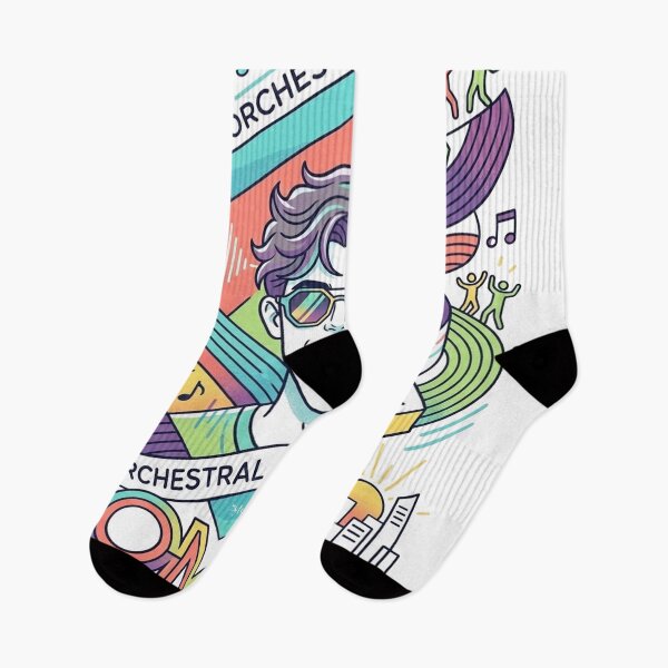 Item preview, OMD Retro Synth-Pop Revival - Colorful Abstract Band Art designed and sold by zytooFree.