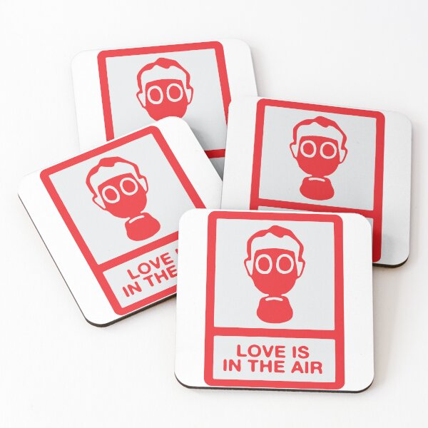 Item preview, A dark twist on romance, this “Love Is In The Air” design pairs a classic phrase with a striking gas mask visual designed and sold by PIXEL POP DESIGNS - Beyond the Norm!.
