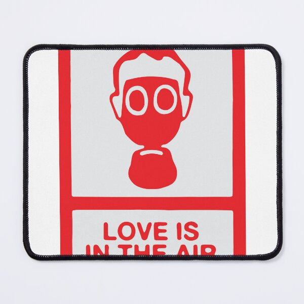 Item preview, A dark twist on romance, this “Love Is In The Air” design pairs a classic phrase with a striking gas mask visual designed and sold by PIXEL POP DESIGNS - Beyond the Norm!.