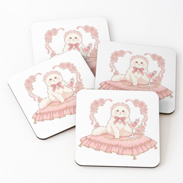 Item preview, Coquette Cat Aesthetic Cute Vintage Cat Princess Soft Girl Pink Cat Design designed and sold by ChipchaOddities.