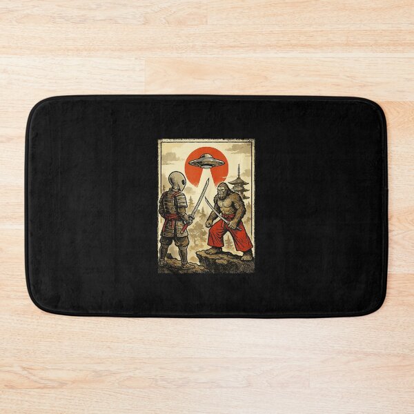Item preview, Samurai vs Bigfoot UFO Japanese Vintage Style designed and sold by titanlevi.