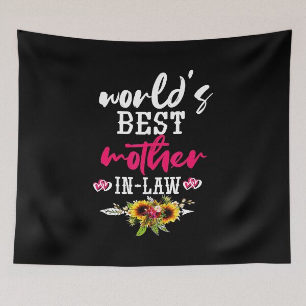 Item preview, World’s Best Mother In Law Funny Floral Quote designed and sold by zamiokaline.