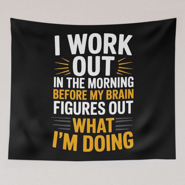 Item preview, I Work Out In The Morning Funny Gym Quote Fitness  designed and sold by eliramaison.