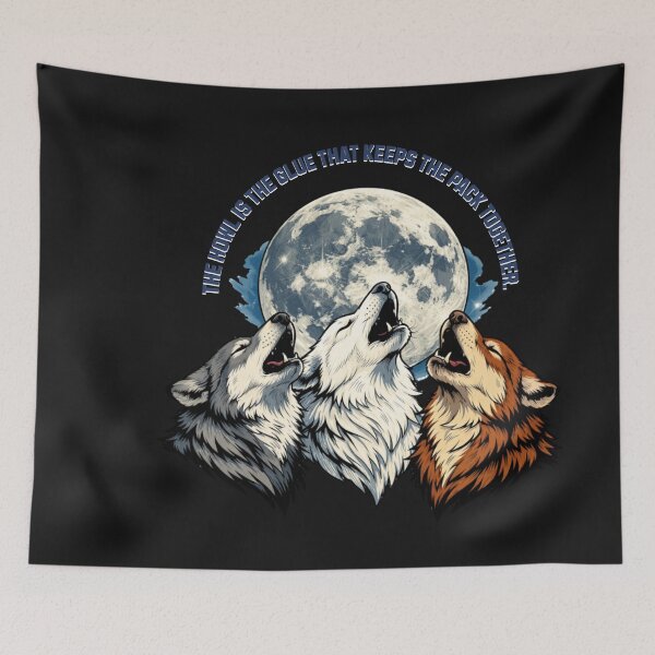Item preview, Majestic Canids United Under Celestial Moon designed and sold by Tsugraf Designs.