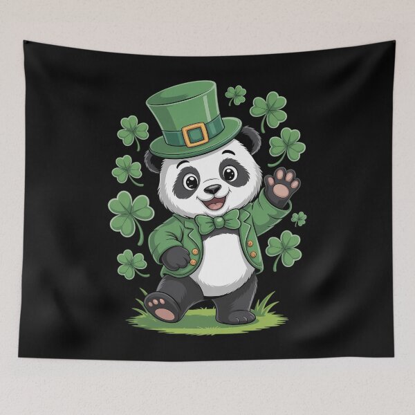 Item preview, St Patricks Day Panda Leprechaun Paddys Day, Panda in a Hat designed and sold by TrinaEspinoza.
