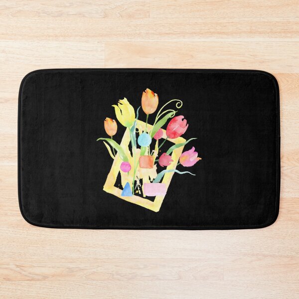 Item preview, Modern Watercolor Tulips in Abstract Geometric Frame designed and sold by FestivityFinds.