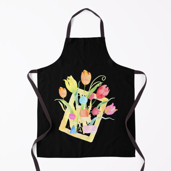 Item preview, Modern Watercolor Tulips in Abstract Geometric Frame designed and sold by FestivityFinds.