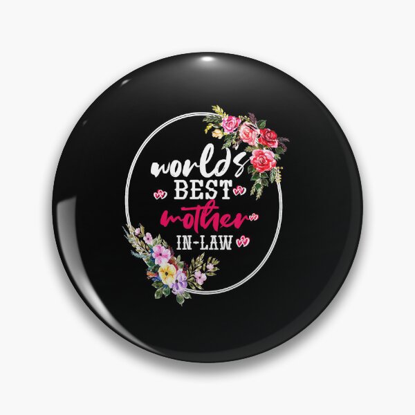 Item preview, World’s Best Mother-in-Law Funny Floral Quote designed and sold by zamiokaline.