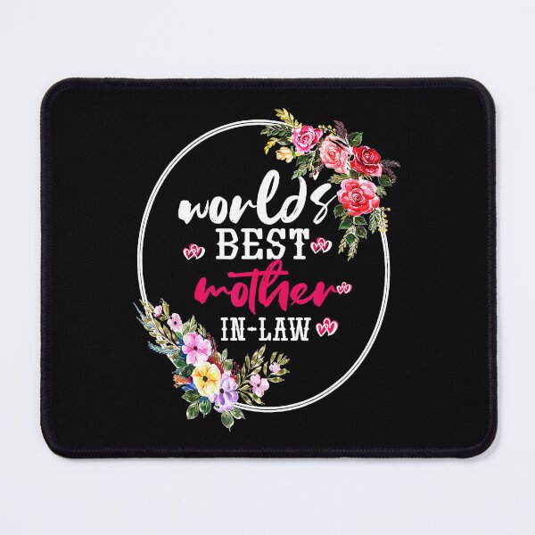 Item preview, World’s Best Mother-in-Law Funny Floral Quote designed and sold by zamiokaline.