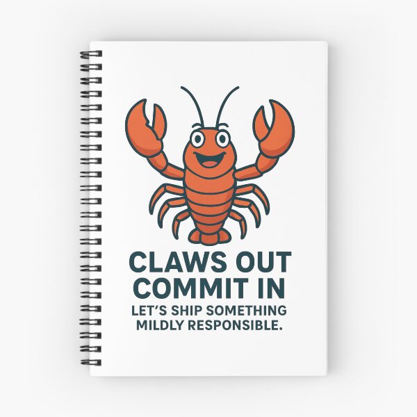 Item preview, Claws out, commit in, let’s ship something mildly responsible. designed and sold by Thinglish Lifestyle.