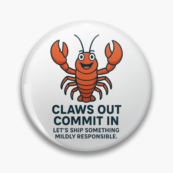 Item preview, Claws out, commit in, let’s ship something mildly responsible. designed and sold by Thinglish Lifestyle.