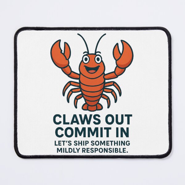 Item preview, Claws out, commit in, let’s ship something mildly responsible. designed and sold by Thinglish Lifestyle.