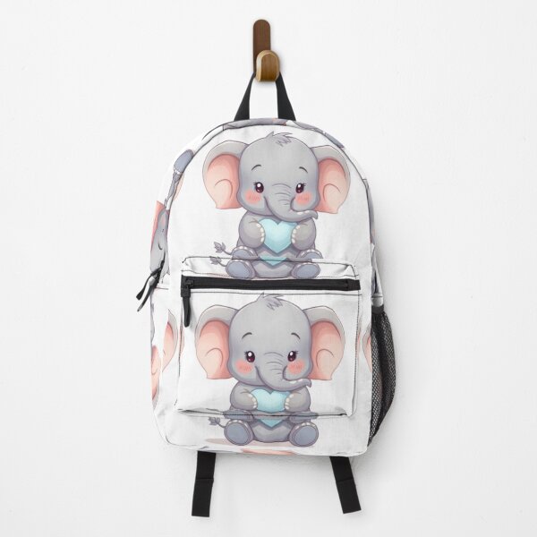 Item preview, Kawaii Baby Elephant Sending Love – Pastel Animal Sticker designed and sold by DigitfanStudio.