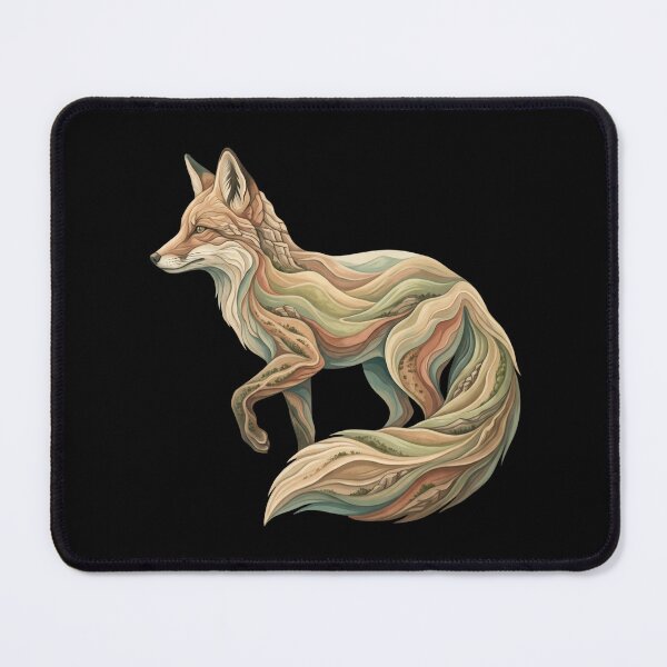 Item preview, Flowing Terrain Fox – Organic Nature Silhouette designed and sold by printedartgoods.