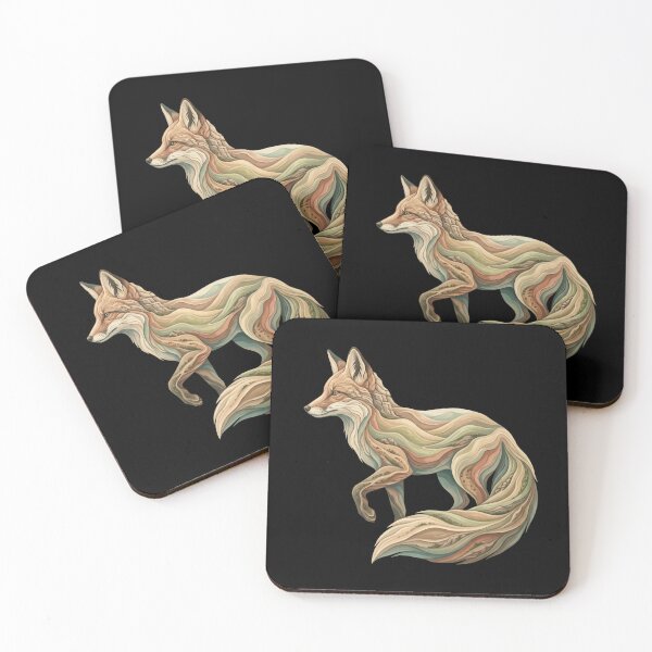 Artikelvorschau, Fließendes Terrain Fuchs – Organische Natursilhouette entworfen und verkauft von printedartgoods.