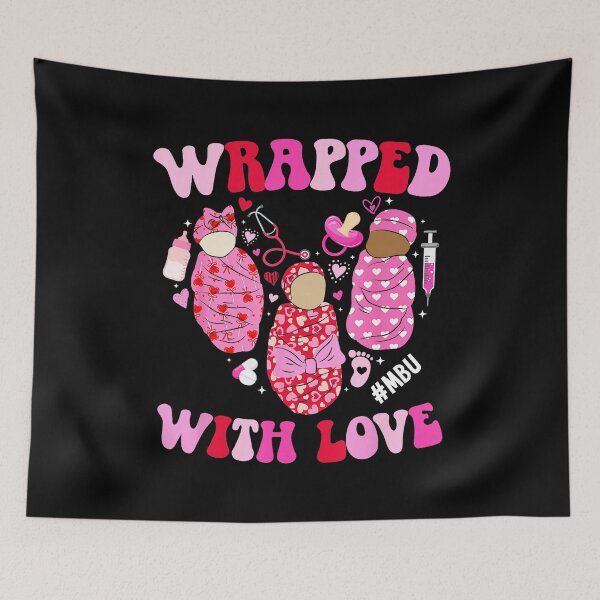 Item preview, Wrapped With Love Baby Nurse Valentine Cute Illustration designed and sold by zamiokaline.