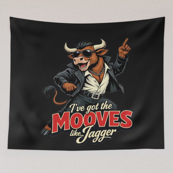 Item preview, I've Got The MOOVES Like Jagger Dancing Bovine designed and sold by Tsugraf Designs.
