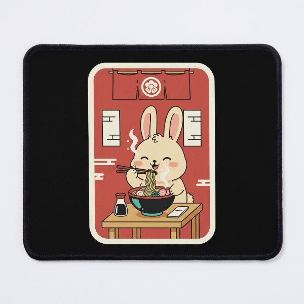Item preview, Cute Bunny Eating Ramen Japanese Style designed and sold by JordynLadukeg65.