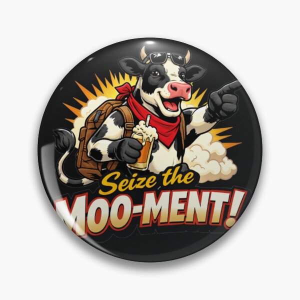 Item preview, Seize the Moo-Ment Funny Cow Adventure Drink Pun designed and sold by Tsugraf Designs.