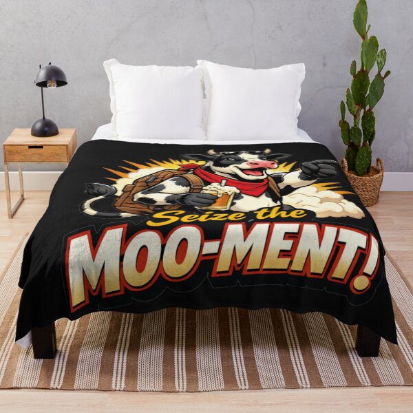 Item preview, Seize the Moo-Ment Funny Cow Adventure Drink Pun designed and sold by Tsugraf Designs.