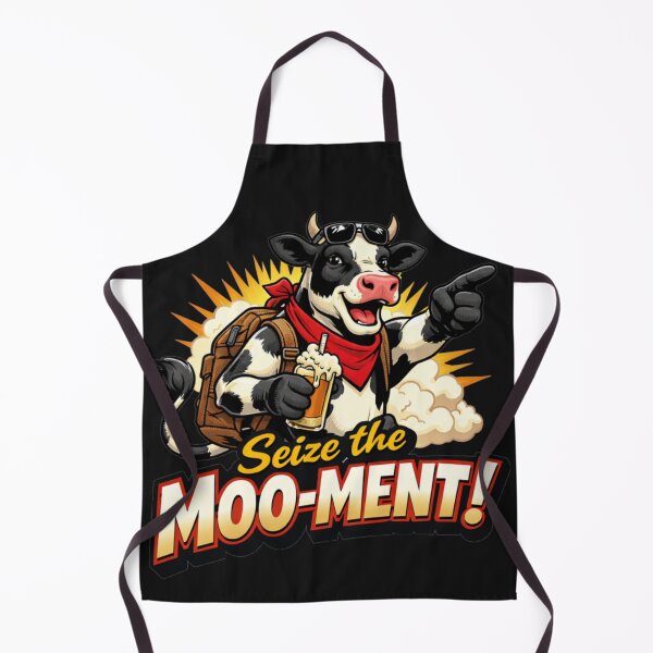 Item preview, Seize the Moo-Ment Funny Cow Adventure Drink Pun designed and sold by Tsugraf Designs.