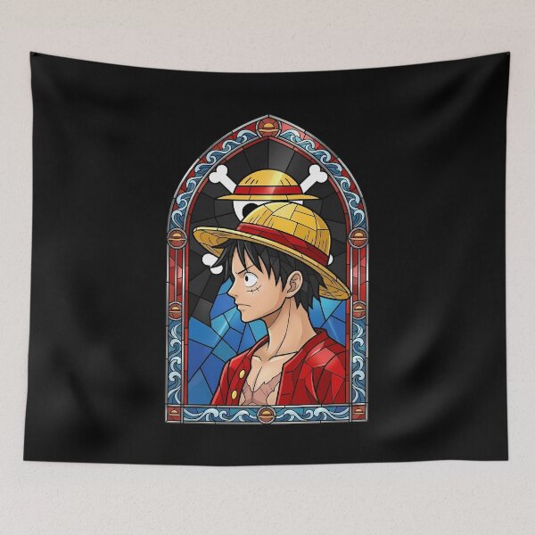 Item preview, Monkey D Luffy One Piece Classic Profile Stained Glass designed and sold by mildaclairmo.