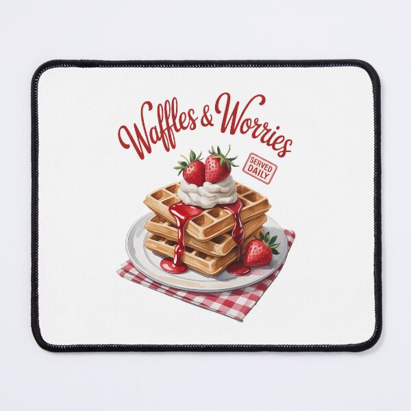 Item preview, Waffles Graphic Brunch Breakfast Top Weekend Cafe designed and sold by TrinaEspinoza.